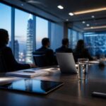Imagem editorial para a matéria: atualiza liderança e John Ternus assume como CEO no lugar de Tim Cook