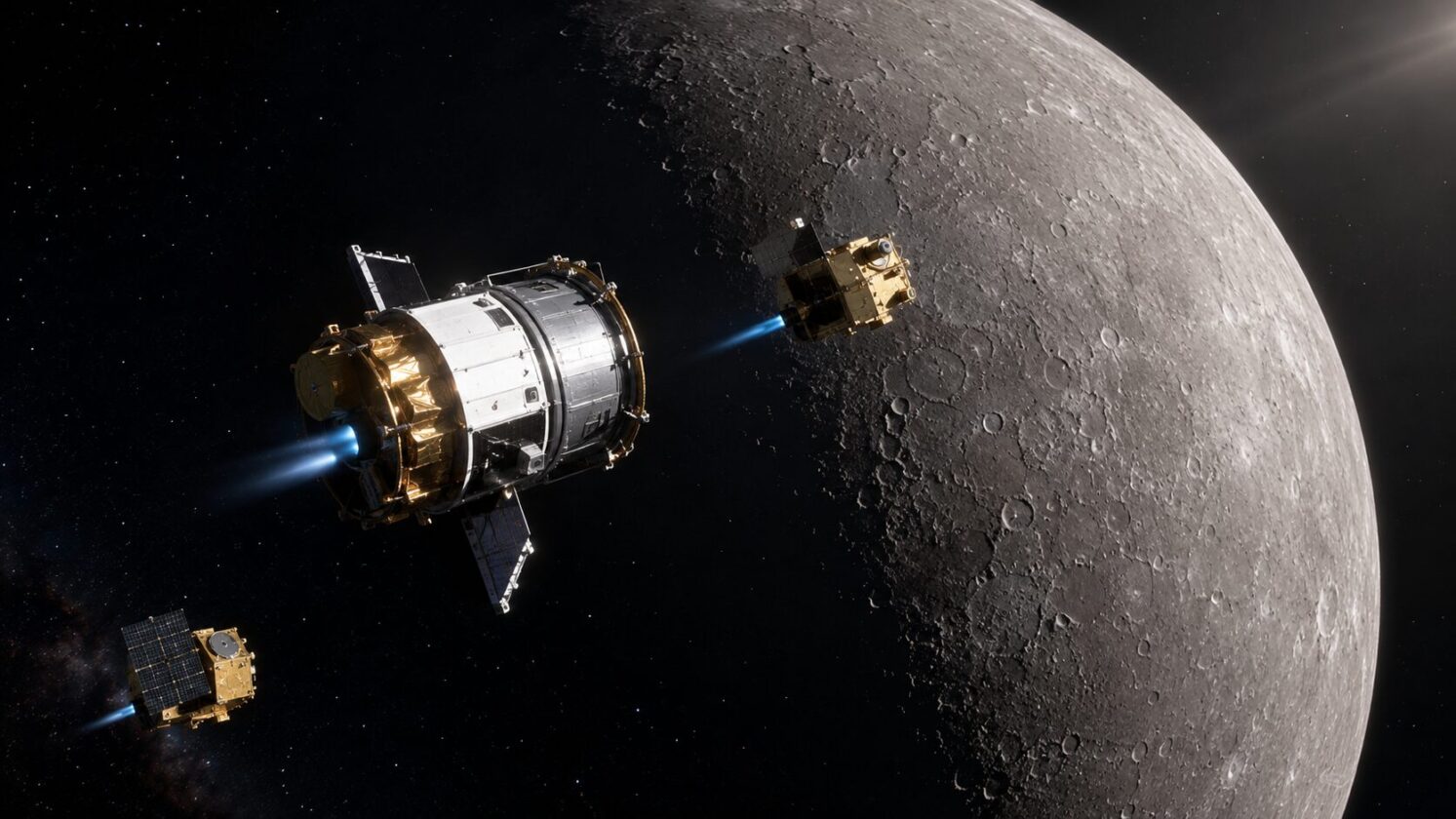 Imagem editorial para a matéria: BepiColombo se separa de módulo de transferência antes da chegada a Mercúrio