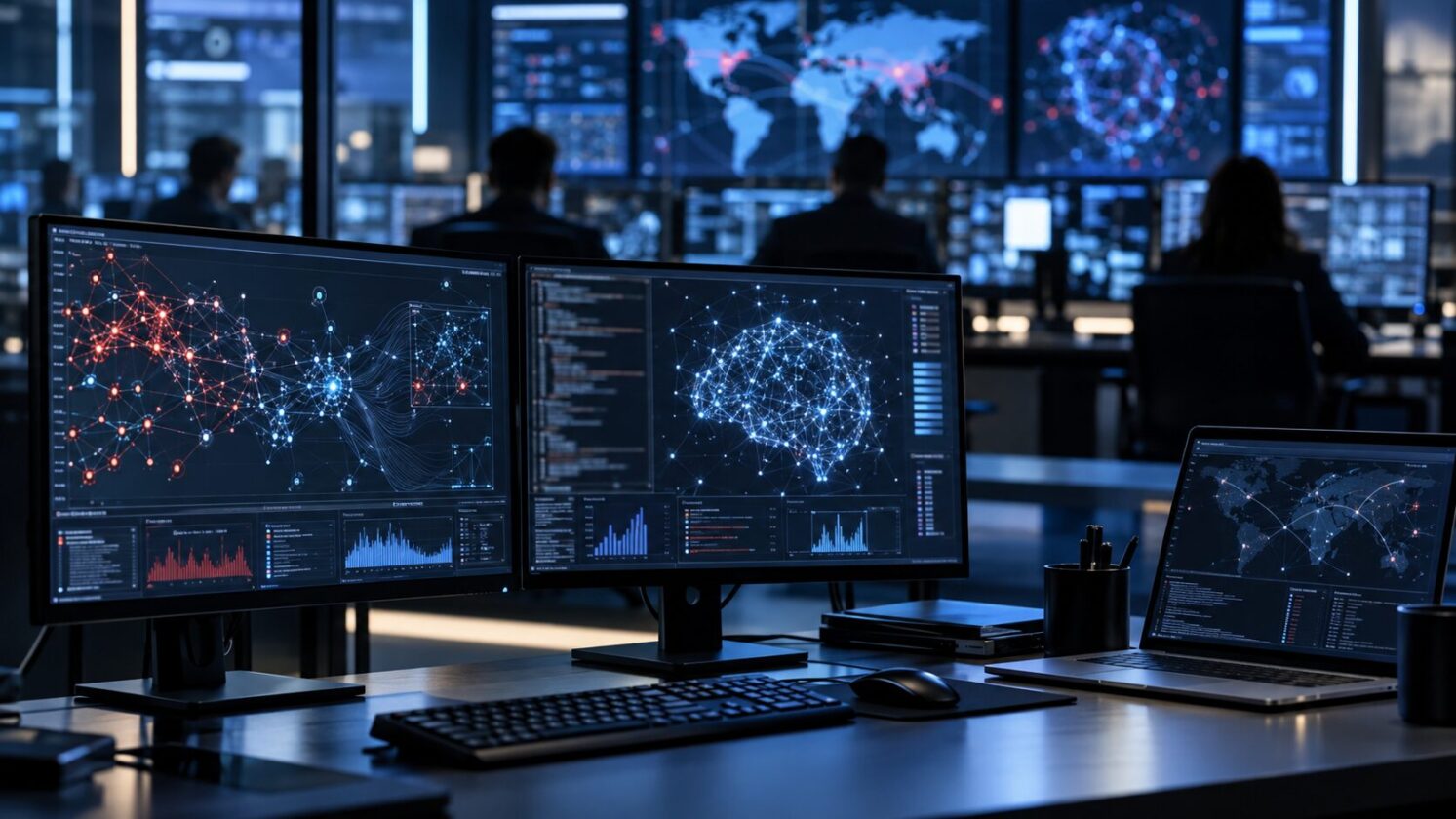 Imagem editorial para a matéria: Cisco Talos documenta malware CLOSEDQUORUM com comando e controle autônomo por IA