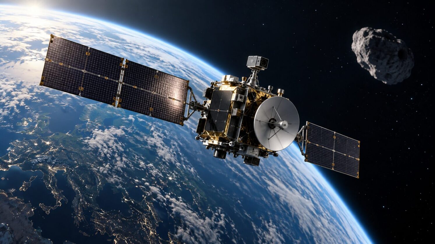Imagem editorial para a matéria: e JAXA ligam pela primeira vez a missão Ramses de defesa planetária