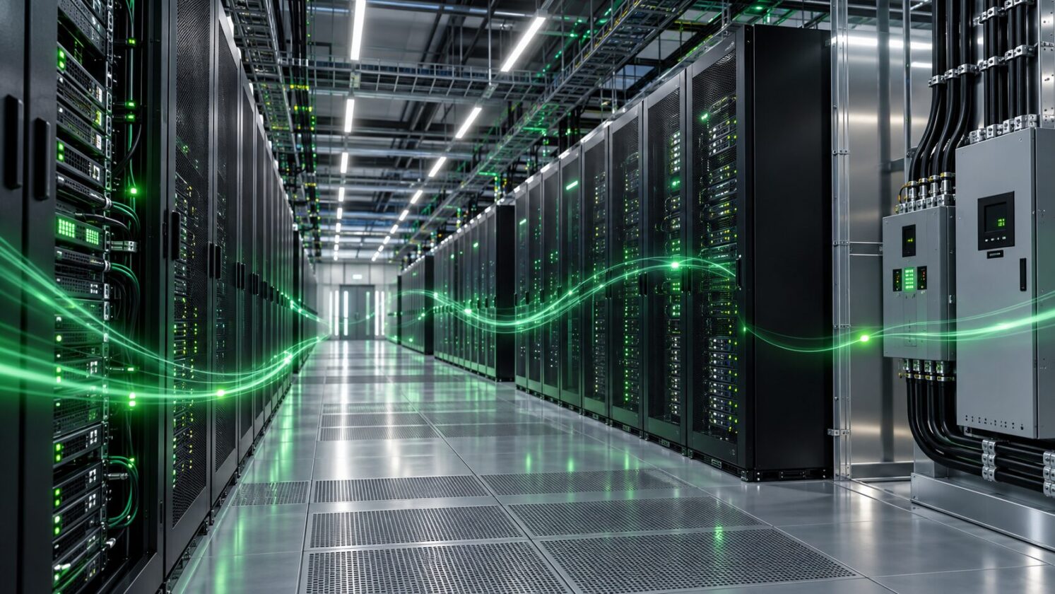 Imagem editorial para a matéria: Emerald AI, Google e NVIDIA anunciam aliança para data centers de IA flexíveis
