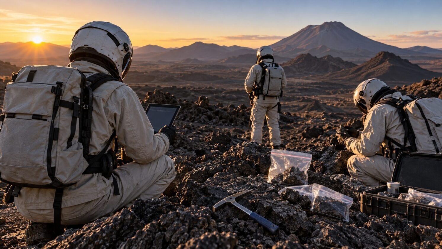 Imagem editorial para a matéria: ESA marca 10 anos do treinamento PANGAEA para geologia lunar