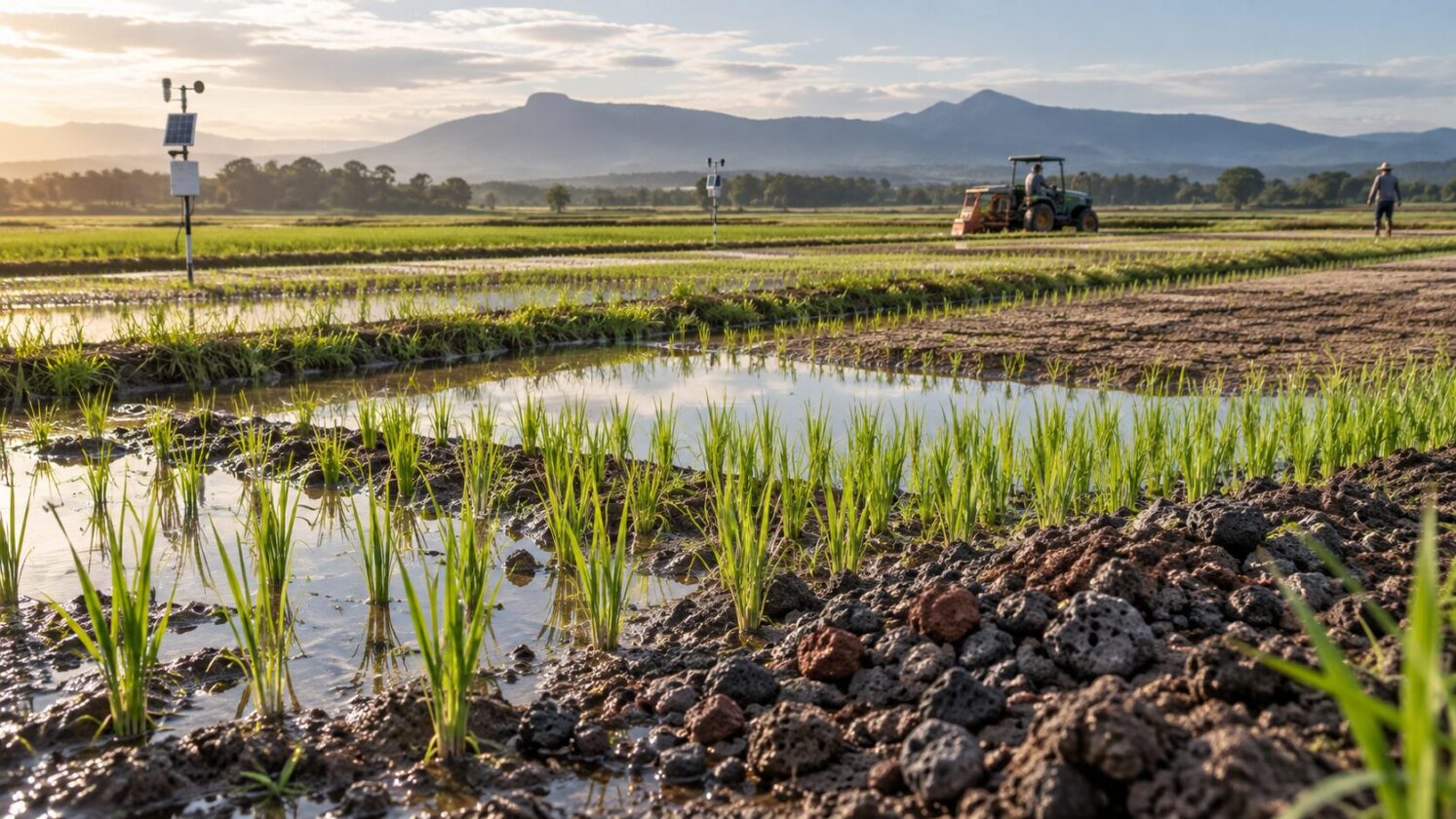 Imagem editorial para a matéria: Google anuncia parceria com a Terradot para projeto climático em arrozais no Brasil