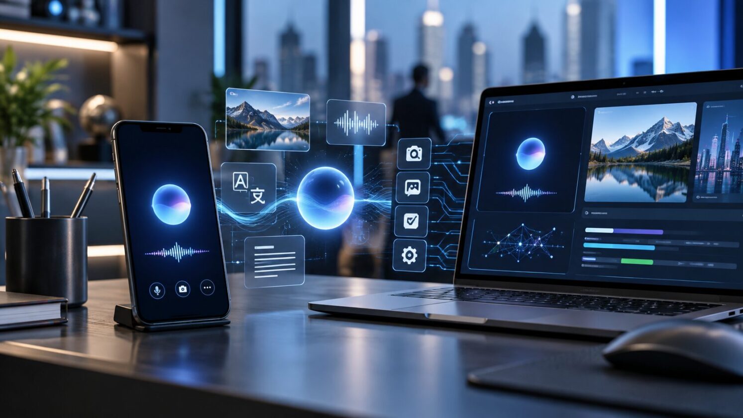 Imagem editorial para a matéria: Google DeepMind anuncia Gemini 3.8 Live para conversas por voz