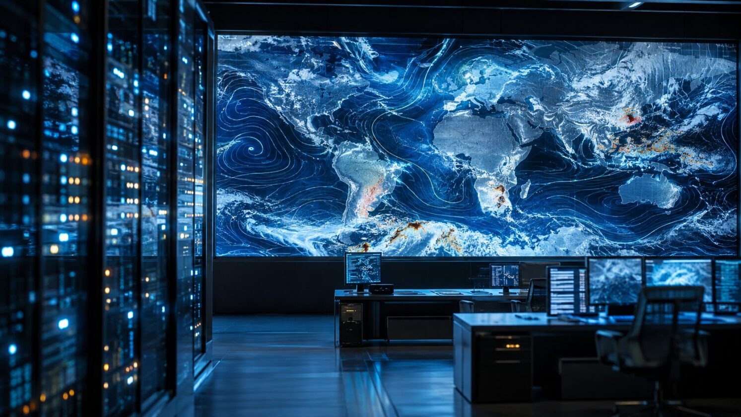 Imagem editorial para a matéria: Google DeepMind anuncia WeatherNext 3 para previsão global do tempo por IA