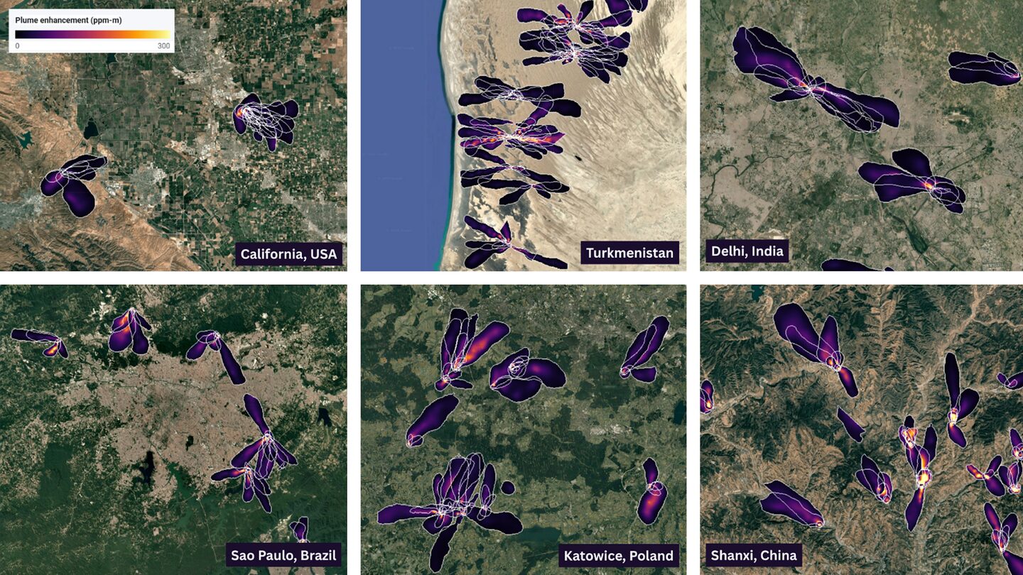 Imagem relacionada à matéria: Google e NASA usam IA para mapear emissões globais de metano a partir do espaço