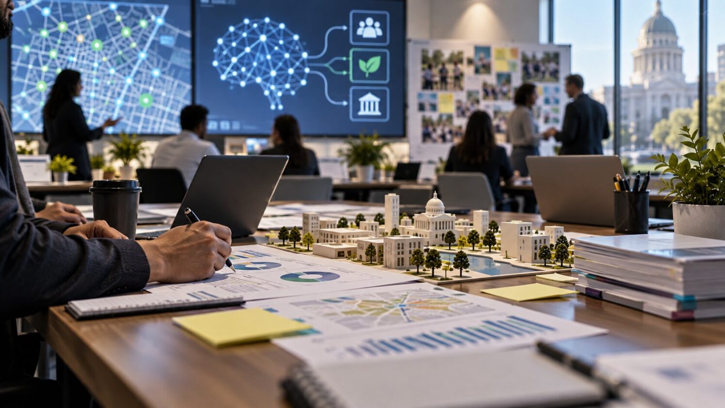 Imagem editorial para a matéria: Google.org apoia fundo Sensemaking AI da Jigsaw para governos locais