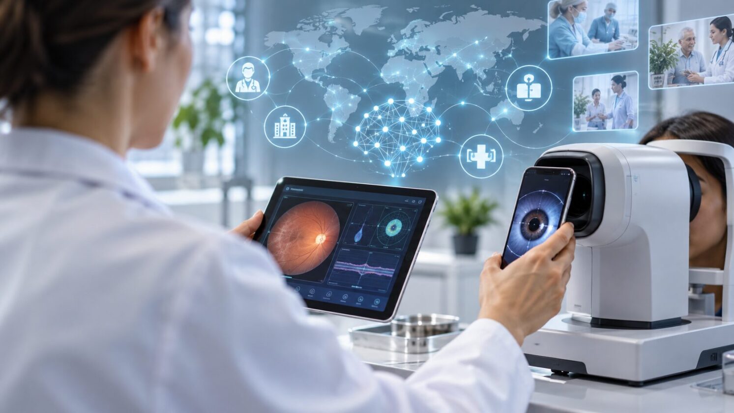 Imagem editorial para a matéria: Google relata uso do MedGemma por provedores de saúde em diferentes países