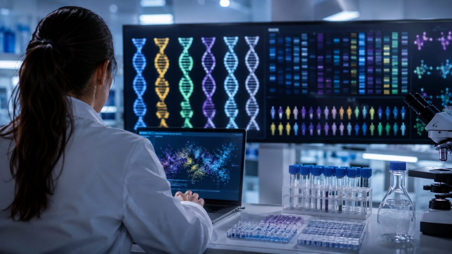 Imagem editorial para a matéria: Google Research publica trabalho sobre transfer learning para previsão genômica