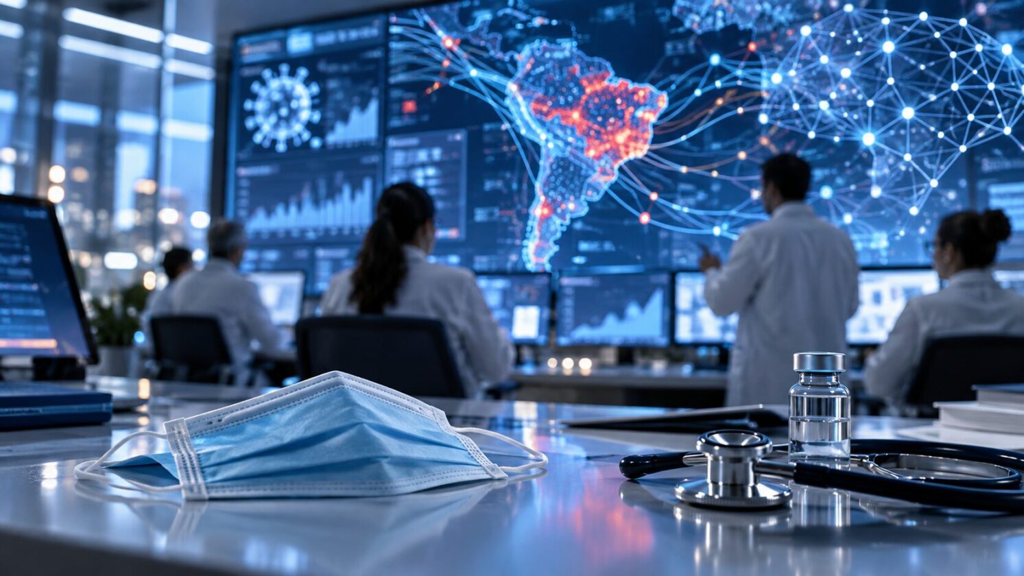 Imagem editorial para a matéria: IA do Google lidera avaliação do CDC para prever hospitalizações por gripe