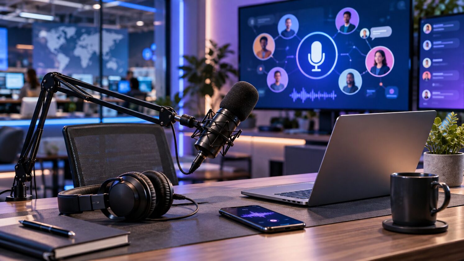 Imagem editorial para a matéria: Meta anuncia novas ferramentas do Threads para podcasts