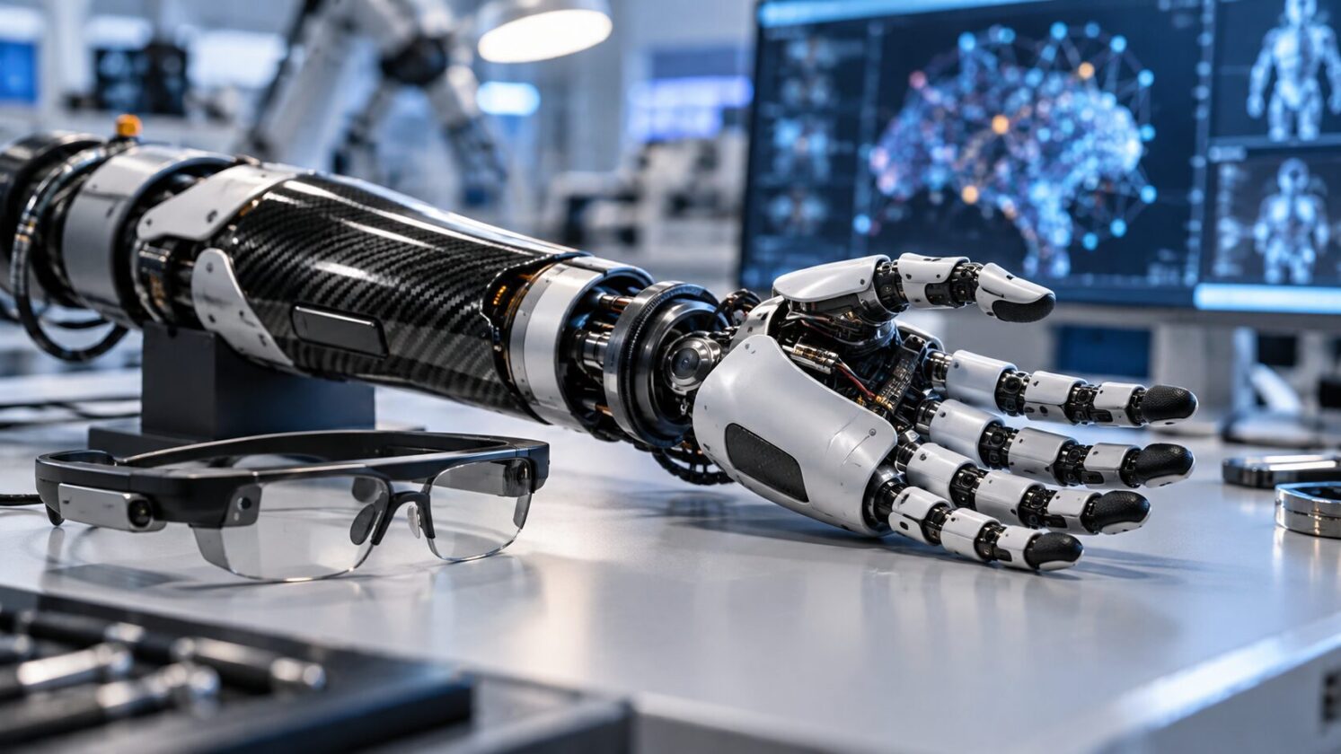 Imagem editorial para a matéria: Meta apresenta smartARM, startup canadense de prótese biônica com IA