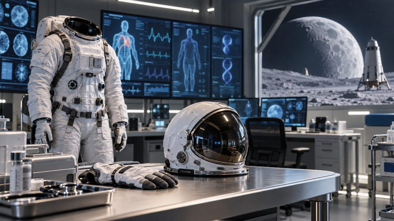 Imagem editorial para a matéria: NASA cria grupo para revisar riscos médicos em missões Artemis