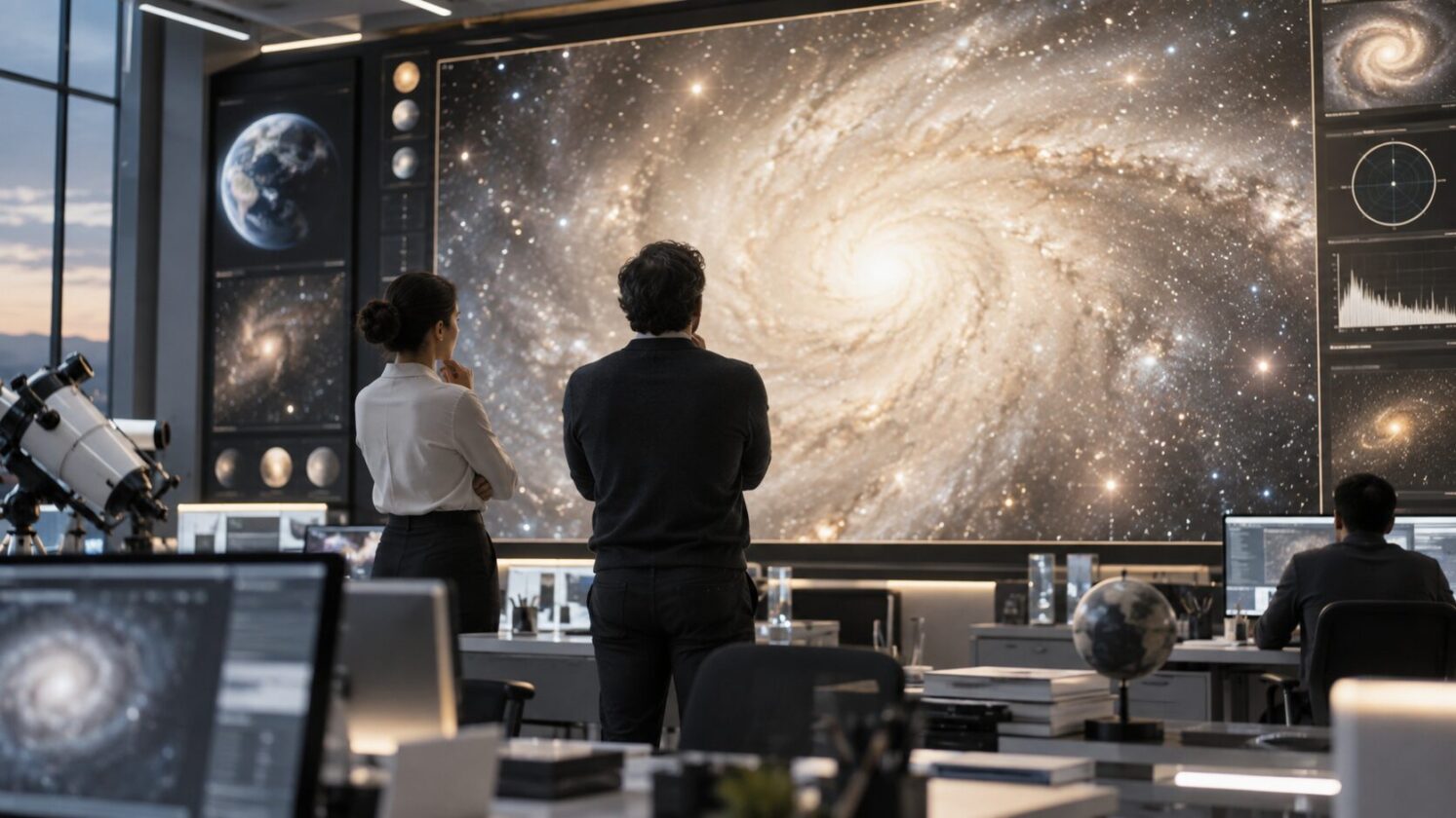 Imagem editorial para a matéria: NASA explica a cor média do Universo em imagem astronômica do dia