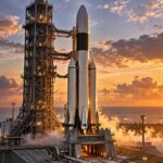 Imagem editorial para a matéria: NASA inclui New Glenn 9x4, da Blue Origin, em contrato de lançamentos