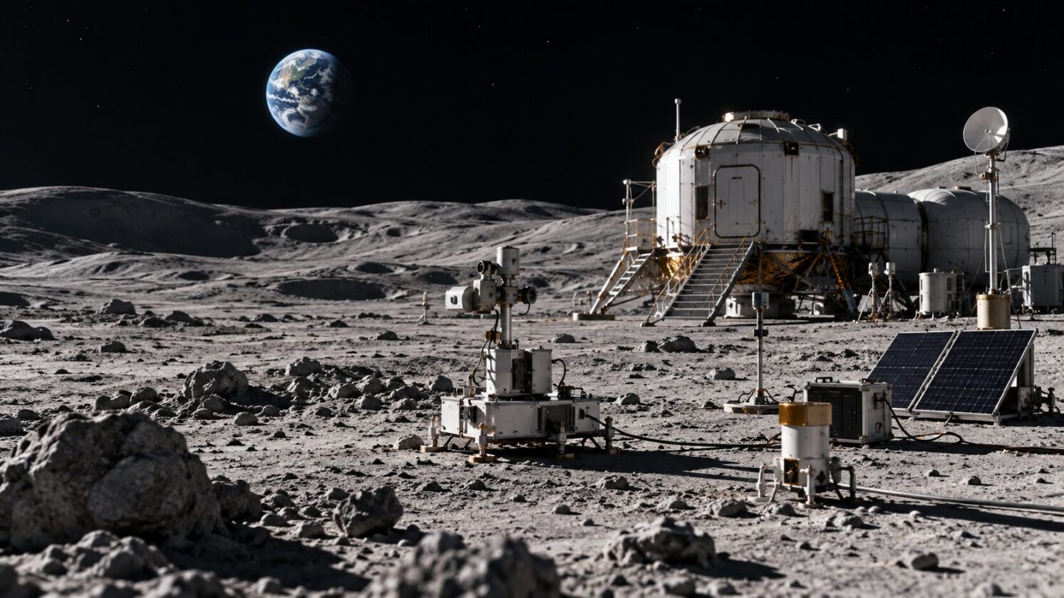 Imagem editorial para a matéria: NASA seleciona três novas investigações científicas para futura base lunar