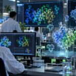 Imagem editorial para a matéria: NVIDIA libera base aberta com estruturas de proteínas de mais de 2.800 vírus