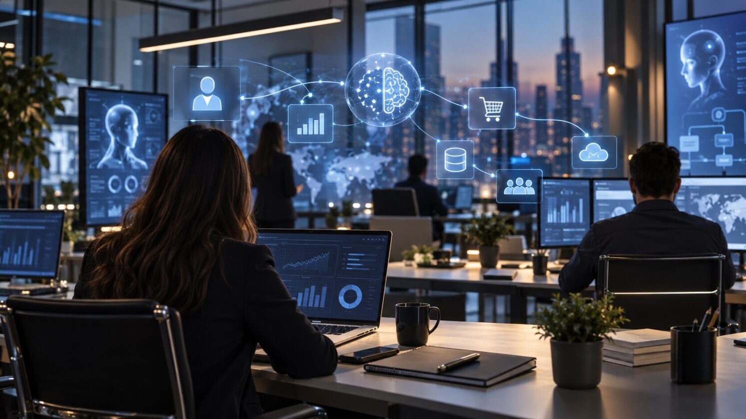 Imagem editorial para a matéria: OpenAI anuncia experiências de publicidade com IA, incluindo Sponsored Agents