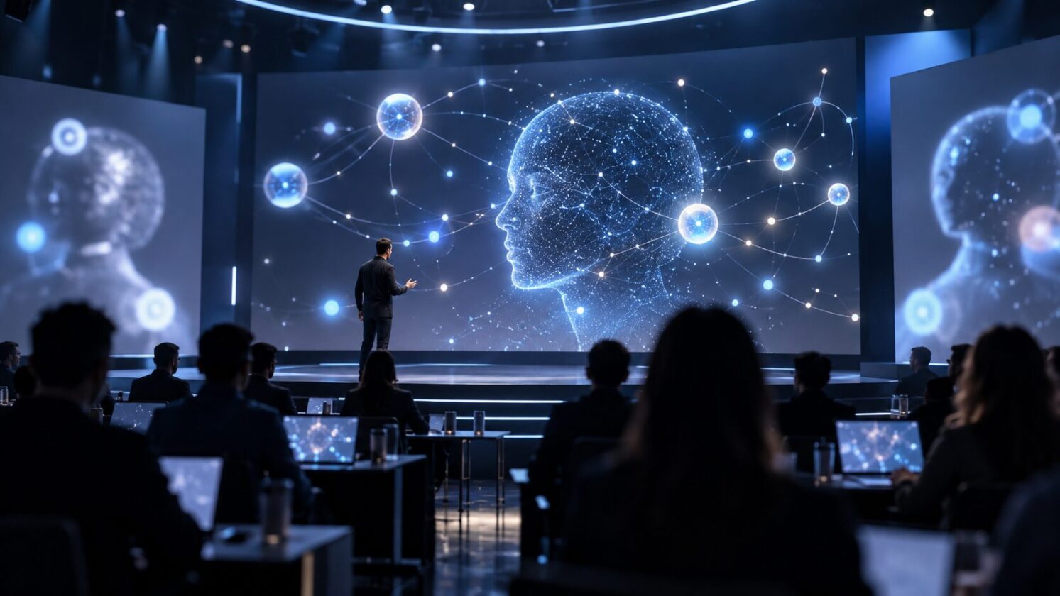 Imagem editorial para a matéria: OpenAI faz série de anúncios no DevDay 2026, incluindo agentes sempre ativos chamados Dots