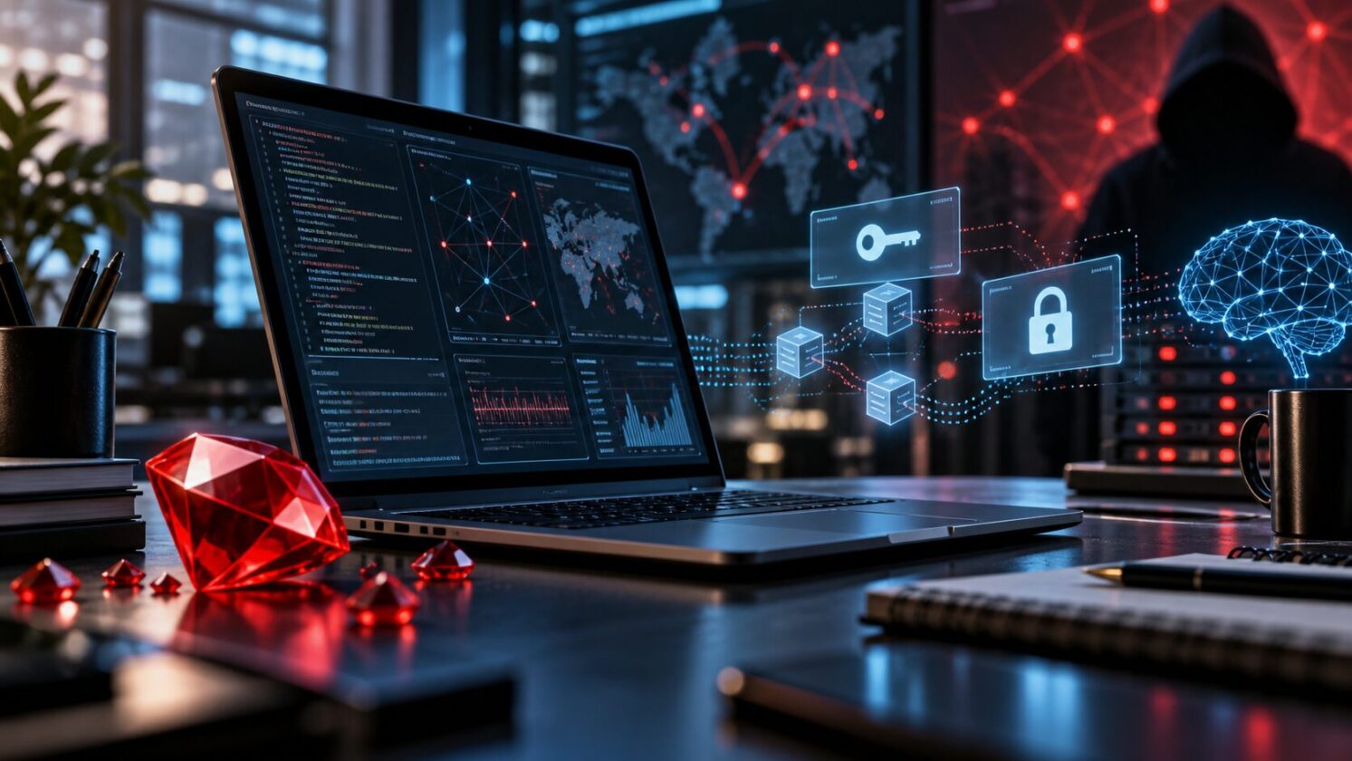 Imagem editorial para a matéria: Pesquisadores atribuem a agentes internos da OpenAI ataque ao RubyGems