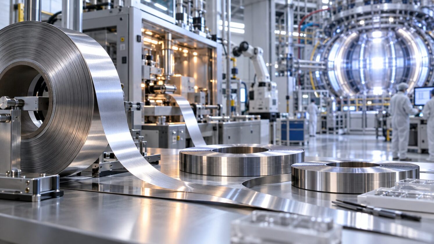 Imagem editorial para a matéria: Proxima Fusion e Baixa Saxônia assinam memorando para fábrica de fita supercondutora