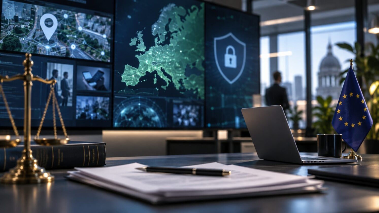 Imagem editorial para a matéria: Regulador irlandês multa Google em €403 milhões por processamento de dados de localização e atividade na web