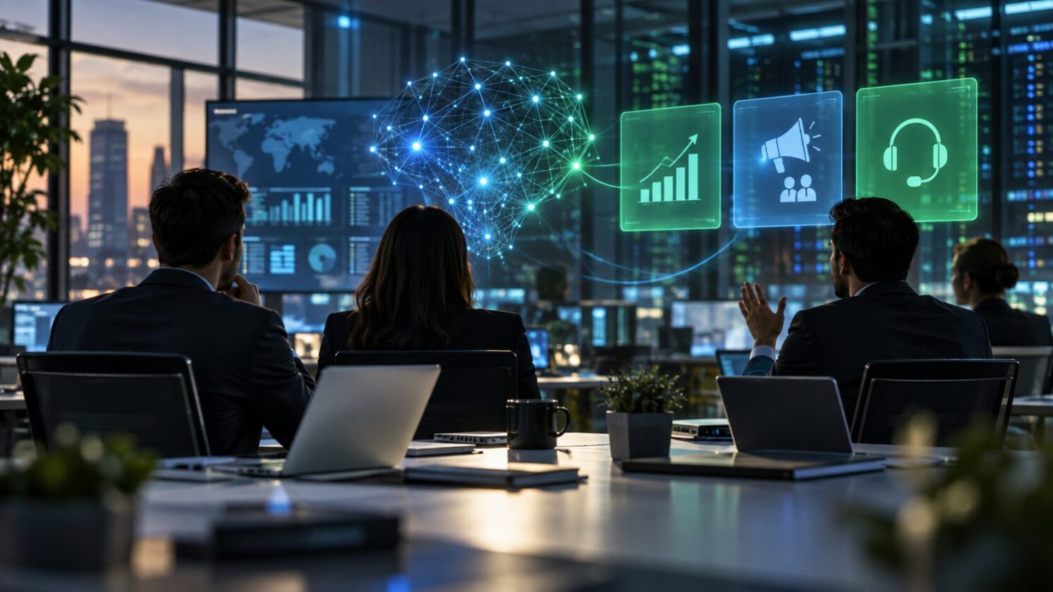 Imagem editorial para a matéria: Salesforce e NVIDIA apresentam Koa para tarefas corporativas de vendas, marketing e suporte