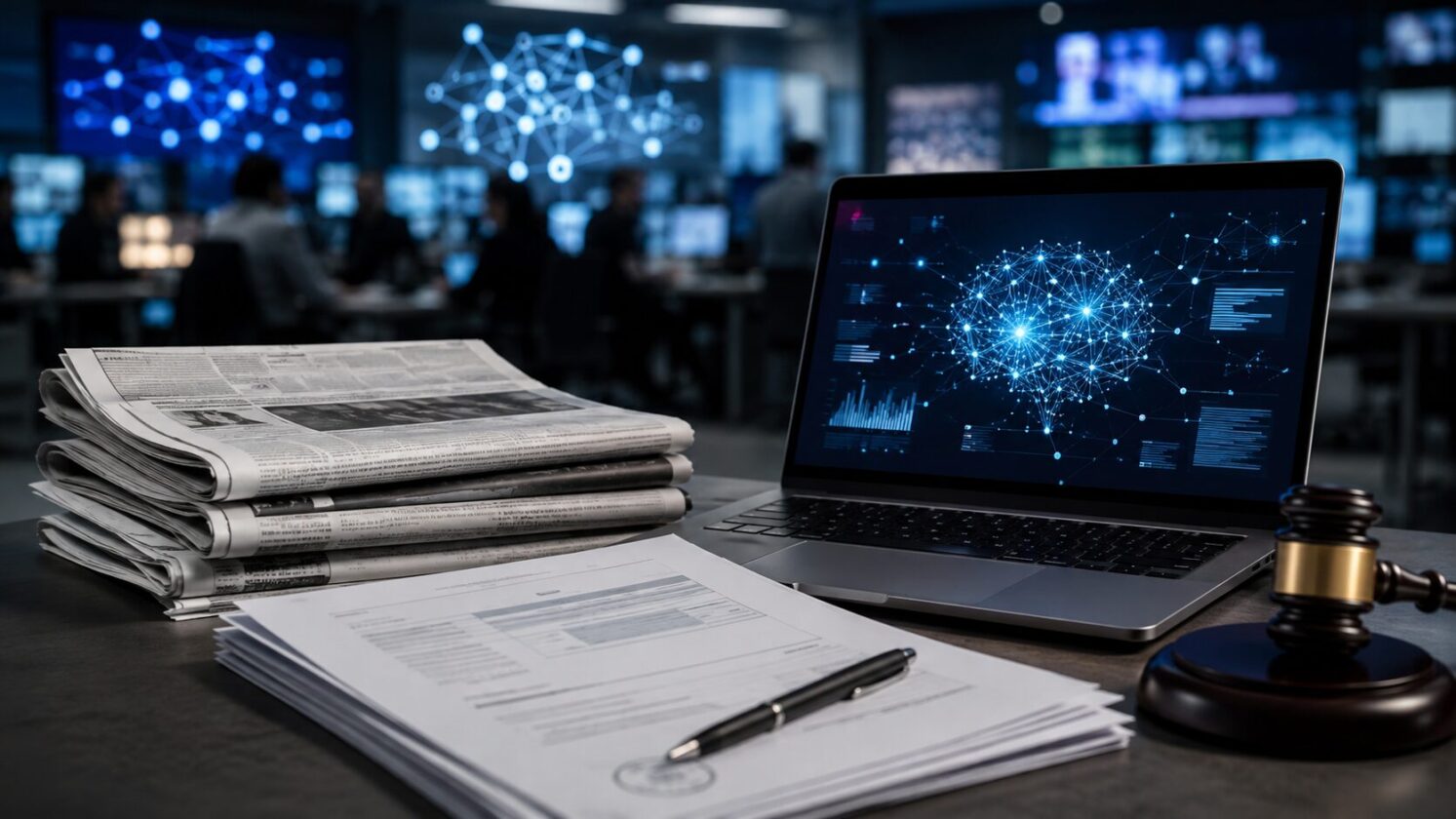 Imagem editorial para a matéria: Seattle Times e Newsday processam OpenAI e Microsoft por suposta violação de direitos autorais