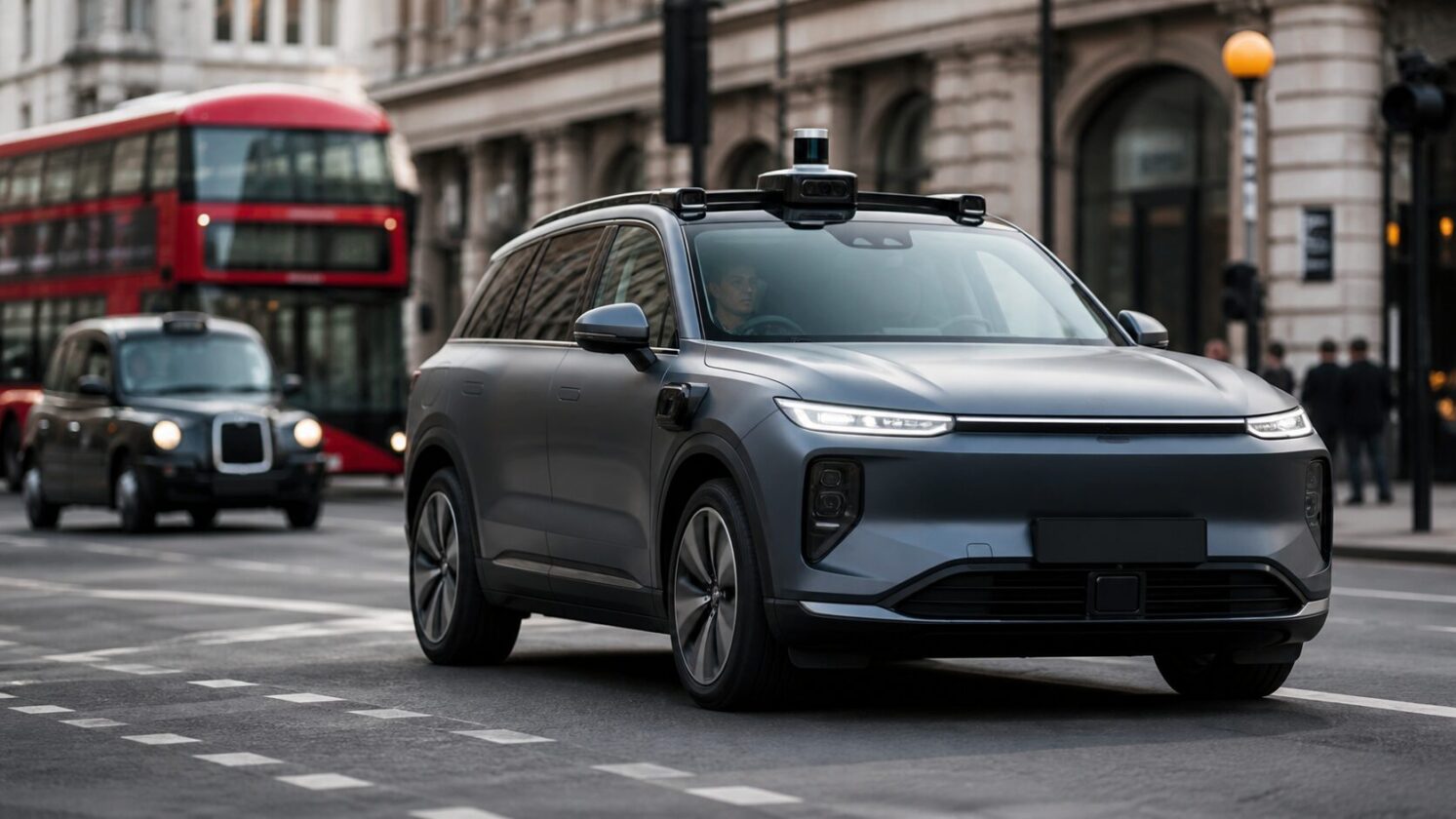 Imagem editorial para a matéria: Uber inicia serviço de robotáxis em Londres com tecnologia da Wayve