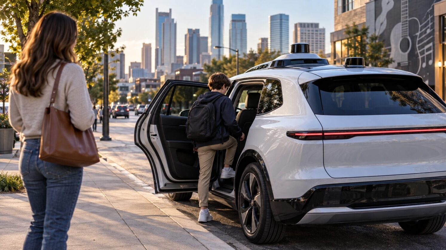 Imagem editorial para a matéria: Waymo abre serviço de robotáxis para adolescentes em Nashville