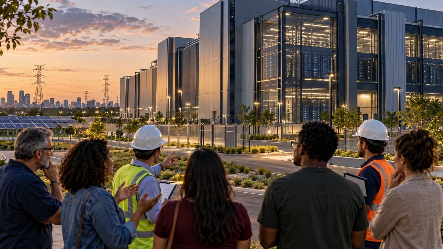 Imagem editorial para a matéria: Amazon defende participação de comunidades em projetos de data centers de IA