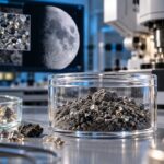 Imagem editorial para a matéria: Amostras da Chang’e-6 revelam forma inédita de ferro metálico no solo lunar