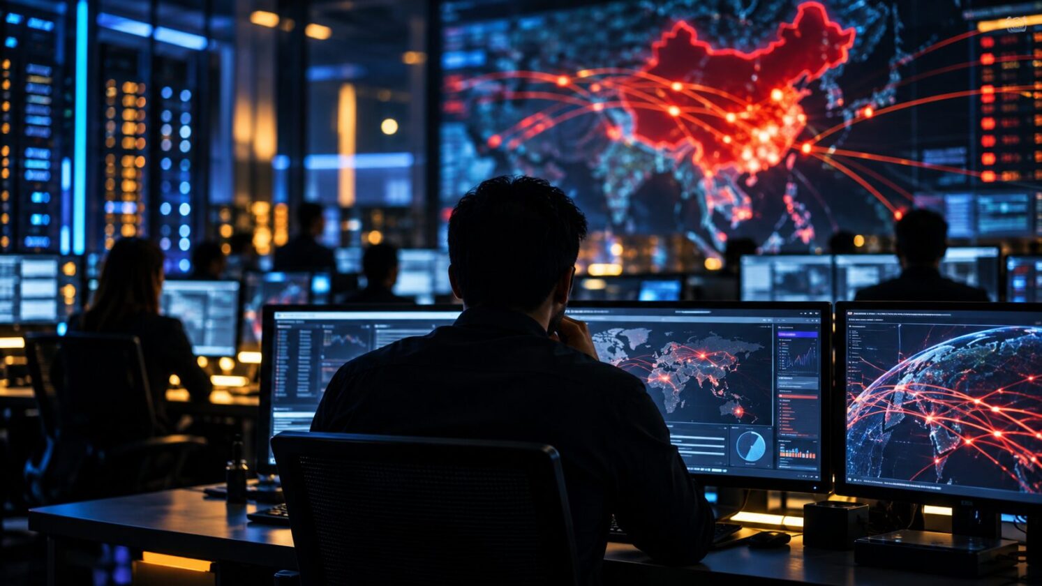 Imagem editorial para a matéria: CISA alerta para atores ligados à China que usam ferramentas automatizadas e manuais para roubar dados
