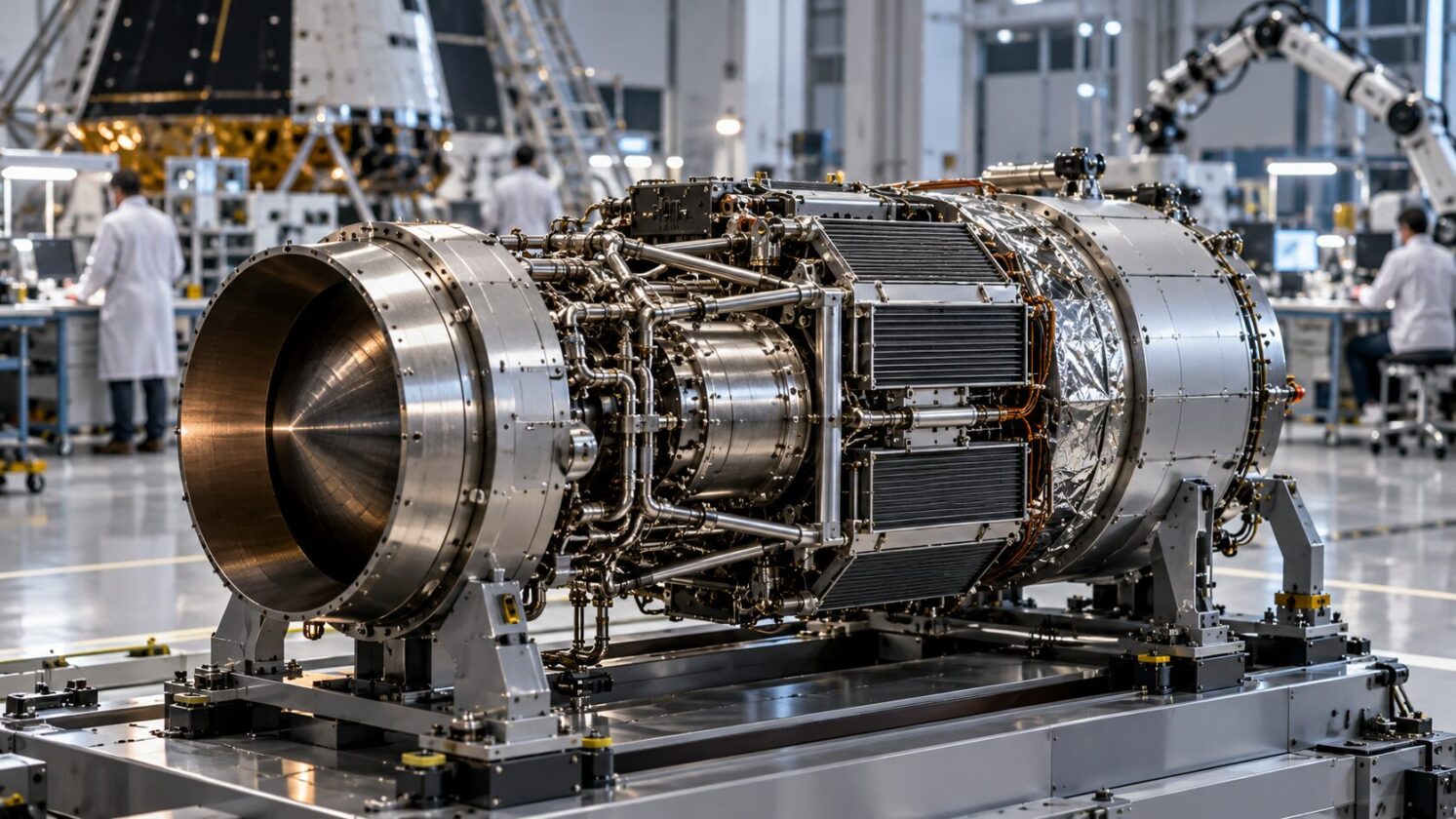 Imagem editorial para a matéria: e Departamento de Energia avançam tecnologias nucleares para exploração espacial