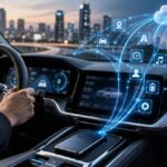 Imagem editorial para a matéria: Estudo identifica envio de dados de carros conectados para empresas de tecnologia