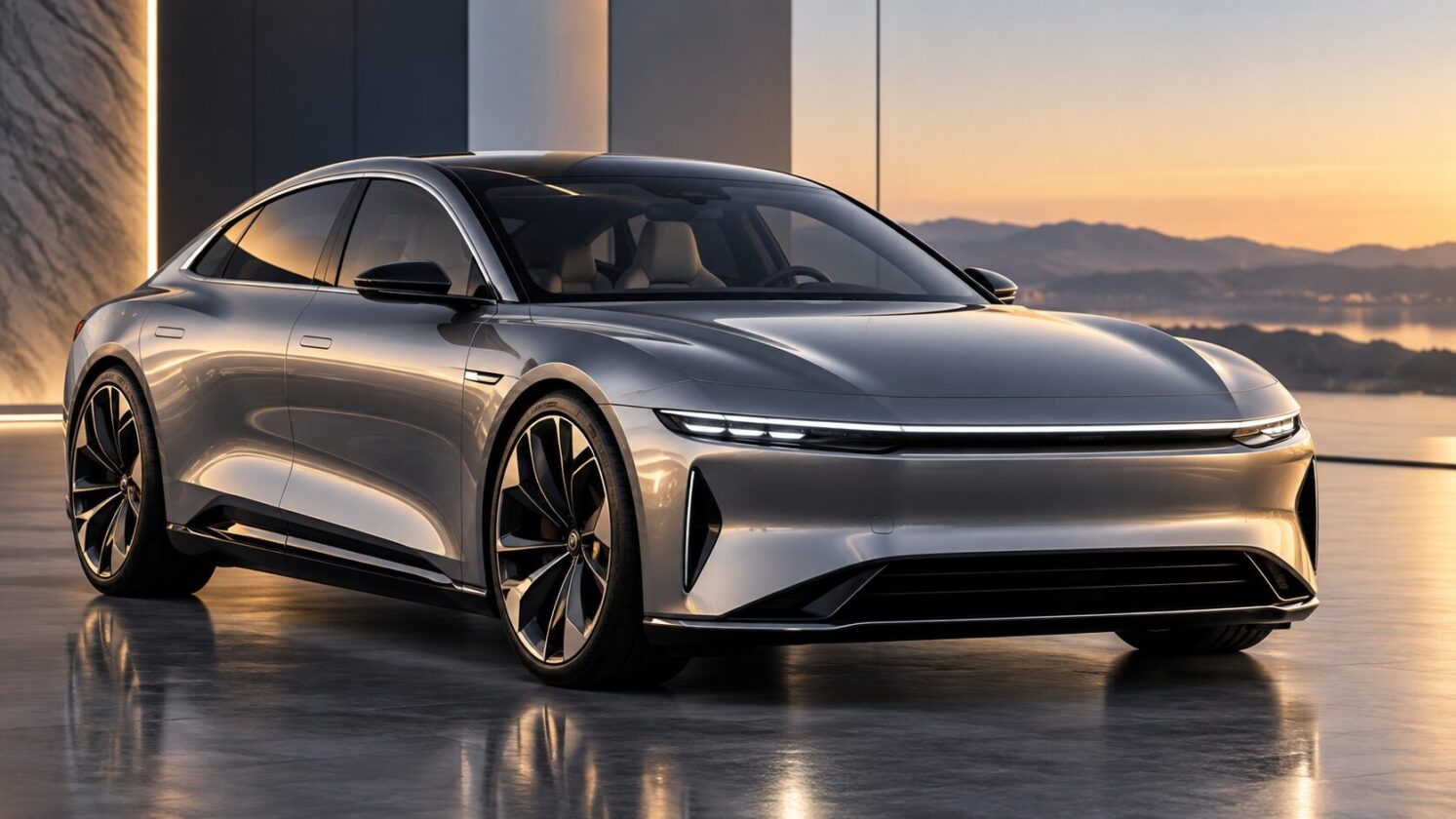 Imagem editorial para a matéria: Jaguar apresenta Type 01 como grand tourer elétrico de quatro portas