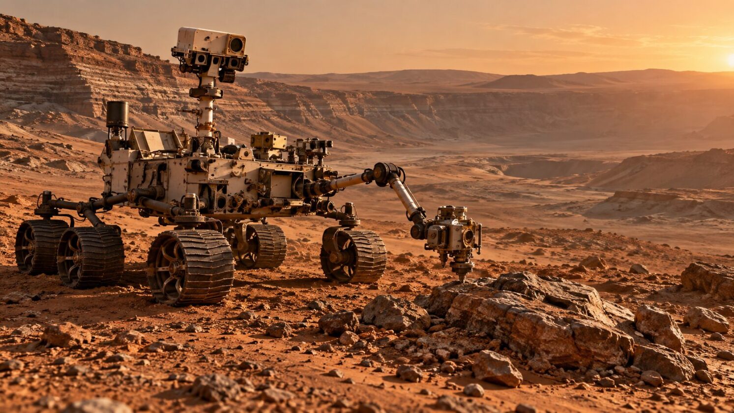 Imagem editorial para a matéria: NASA detalha planejamento do Curiosity para sóis 5022 a 5028 em Marte