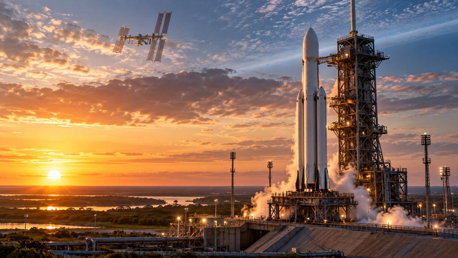 Imagem editorial para a matéria: NASA e SpaceX miram lançamento da missão CRS-35 para 13 de outubro