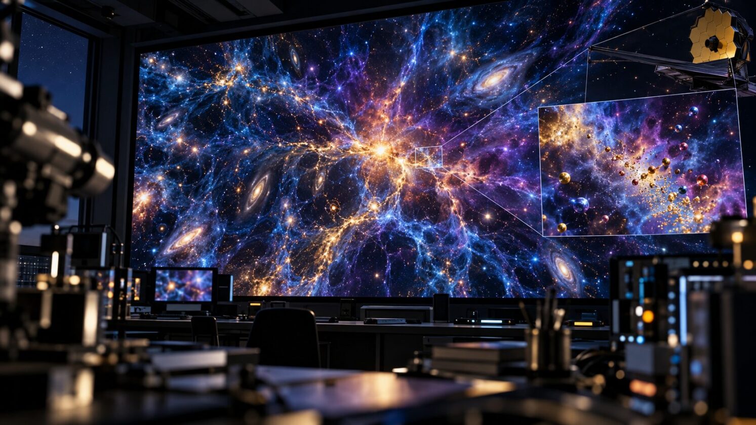 Imagem editorial para a matéria: Projeto MEGATRON usa simulações para estudar as primeiras estrelas do universo
