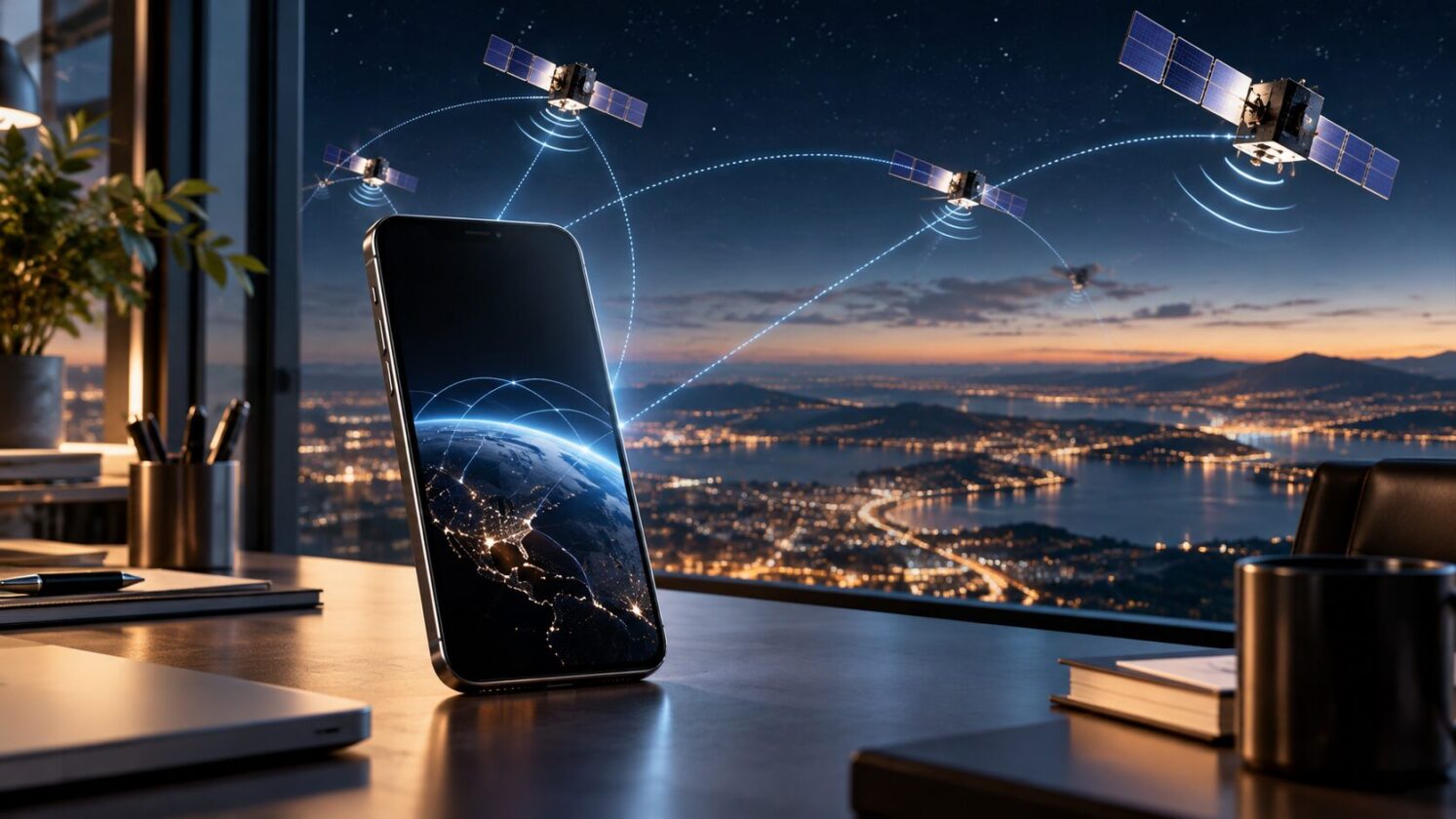 Imagem editorial para a matéria: quer ampliar Starlink Direct to Cell e virar uma operadora móvel relevante